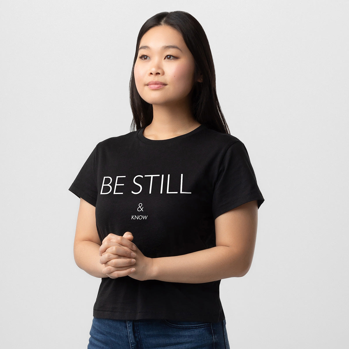 LADIES HIGH-WAISTED TEE | BE STILL