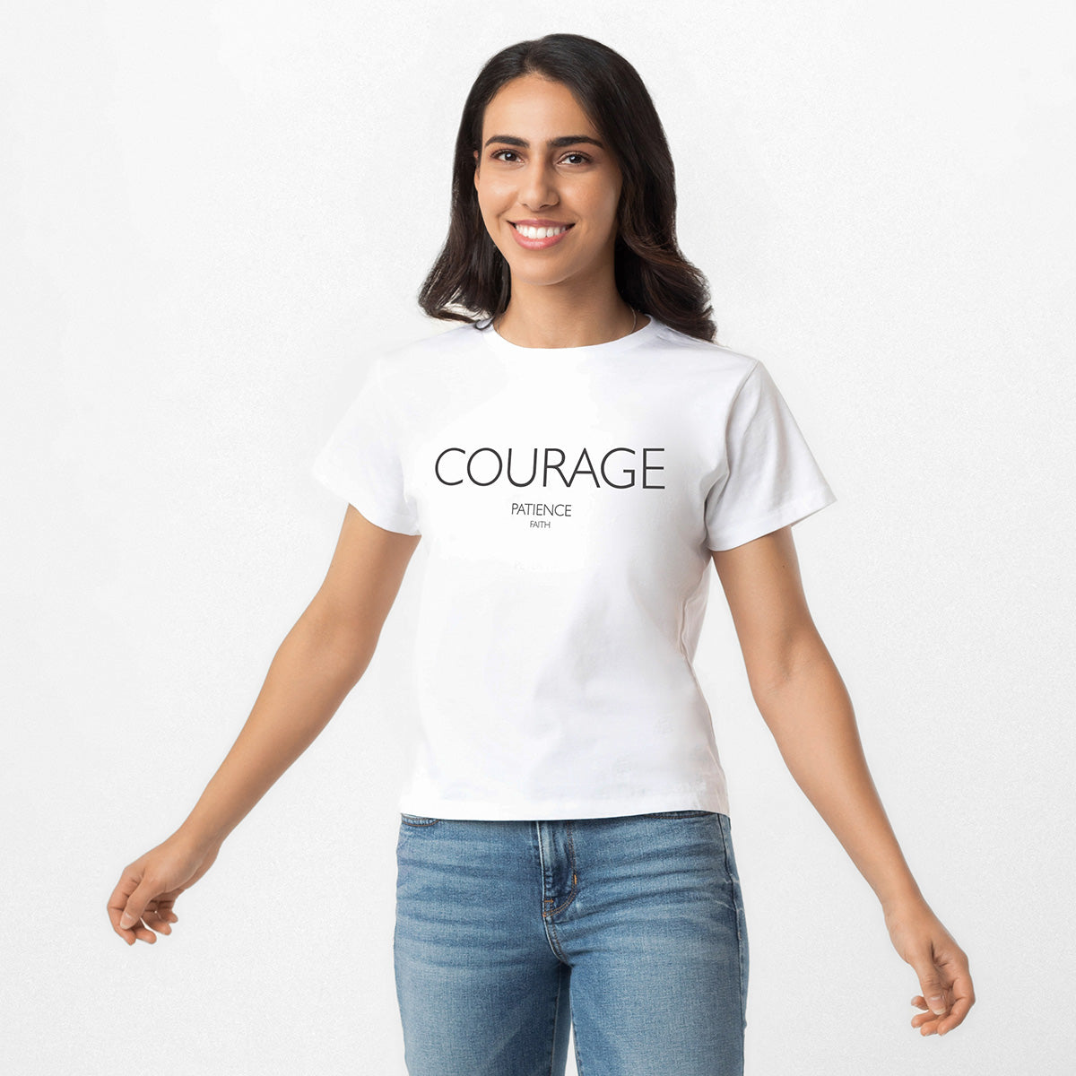 LADIES HIGH-WAISTED TEE | COURAGE