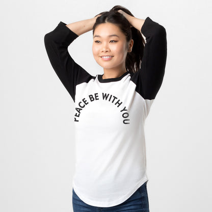 UNISEX SLEEVE BASEBALL TEE | PEACE BE WITH YOU