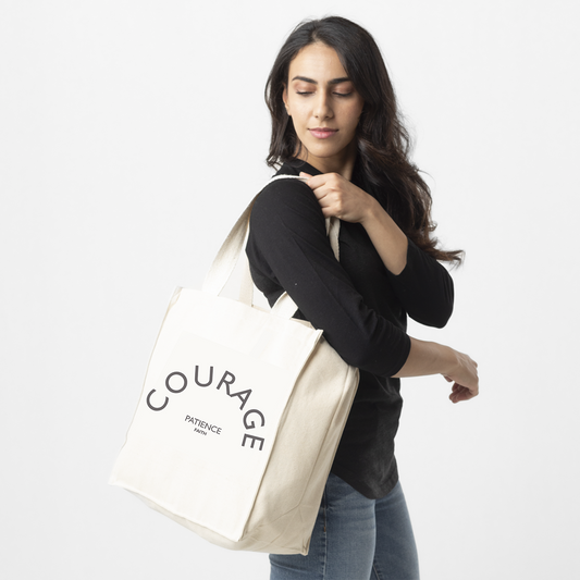 Cotton Canvas Tote Bag | Courage