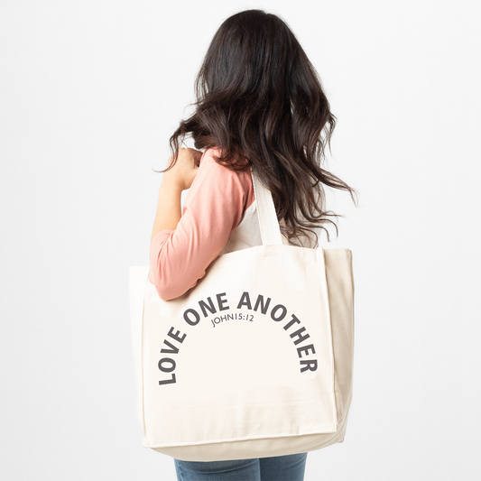 Cotton Canvas Tote Bag | Love