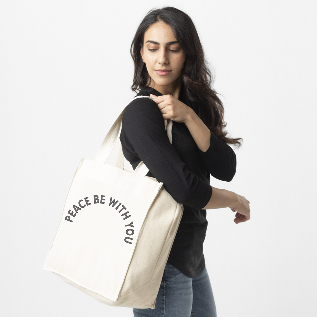 Cotton Canvas Tote Bag | Peace