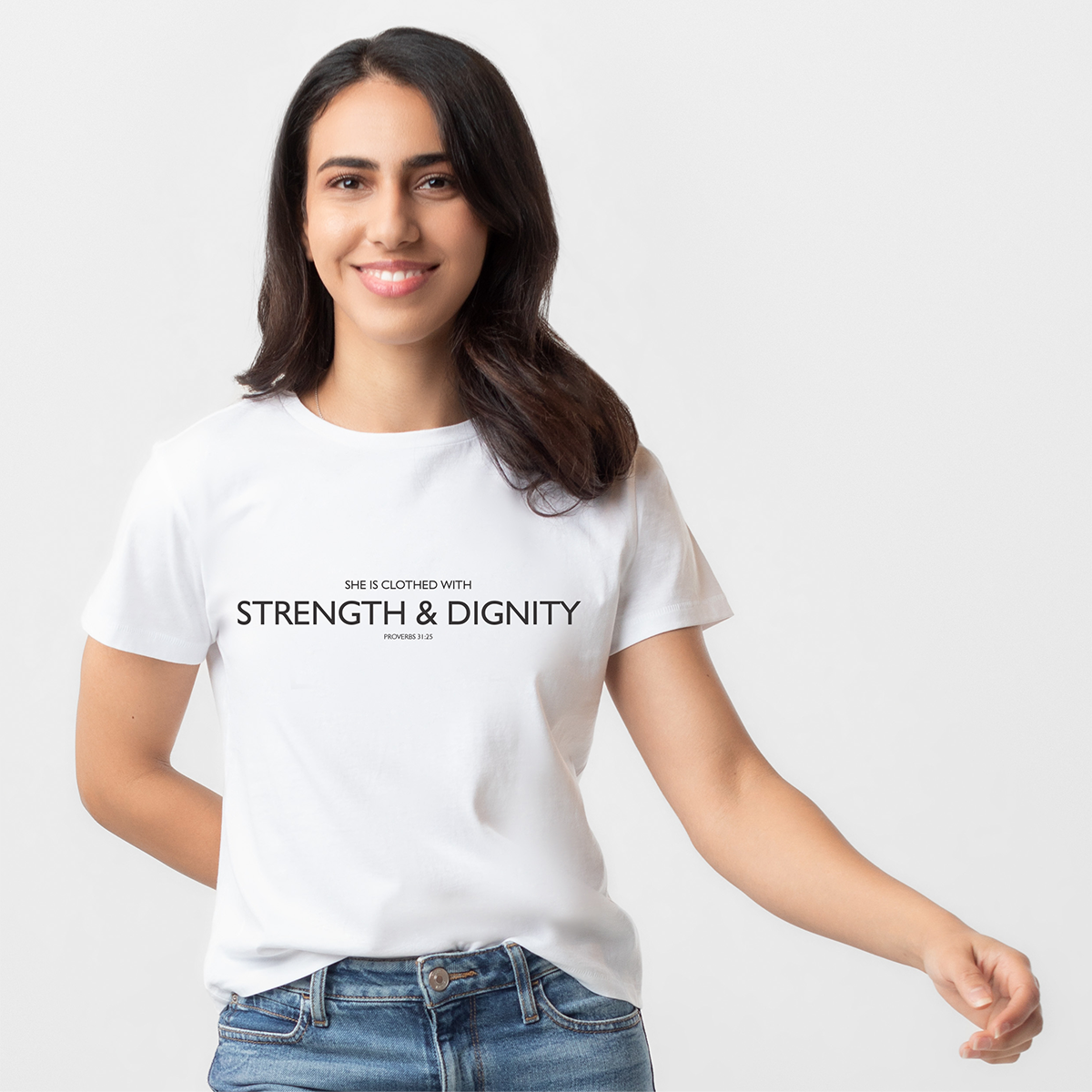 LADIES HIGH-WAISTED TEE | STRENGTH